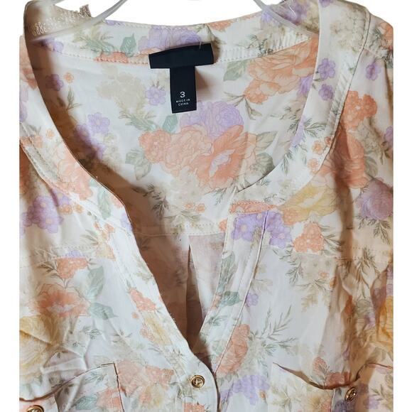 Torrid Harper Washable Challis 3/4 Sleeve Blouse, Lush Floral Dew, NWT, 3X - Picture 2 of 6